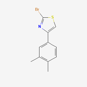 molecular formula C11H10BrNS B13156100 2-bromo-4-(3,4-dimethylphenyl)Thiazole CAS No. 886367-59-5