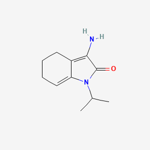 molecular formula C11H16N2O B13156105 3-Amino-1-isopropyl-5,6-dihydro-1H-indol-2(4H)-one 