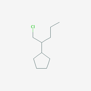 molecular formula C10H19Cl B13156114 (1-Chloropentan-2-YL)cyclopentane 