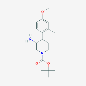 Tert-butyl 3-amino-4-(4-methoxy-2-methylphenyl)piperidine-1-carboxylate