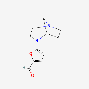 5-{1,4-Diazabicyclo[3.2.1]octan-4-yl}furan-2-carbaldehyde