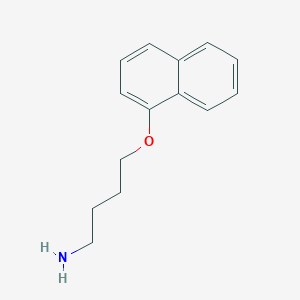 molecular formula C14H17NO B13156154 1-(4-Aminobutoxy)naphthalene 