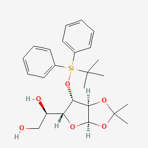 (R)-1-((3aR,5R,6S,6aR)-6-((tert-Butyldiphenylsilyl)oxy)-2,2-dimethyltetrahydrofuro[2,3-d][1,3]dioxol-5-yl)ethane-1,2-diol