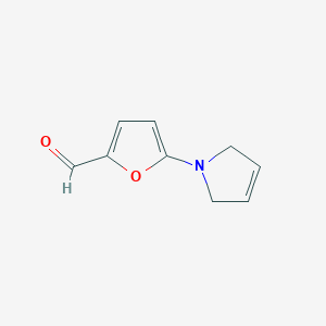 molecular formula C9H9NO2 B13156180 5-(2,5-Dihydro-1H-pyrrol-1-yl)furan-2-carbaldehyde 