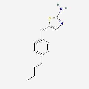 molecular formula C14H18N2S B13156190 5-(4-Butylbenzyl)-1,3-thiazol-2-amine 