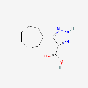 molecular formula C10H15N3O2 B13156210 5-Cycloheptyl-1H-1,2,3-triazole-4-carboxylic acid 