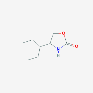 molecular formula C8H15NO2 B13156213 4-(Pentan-3-yl)-1,3-oxazolidin-2-one 