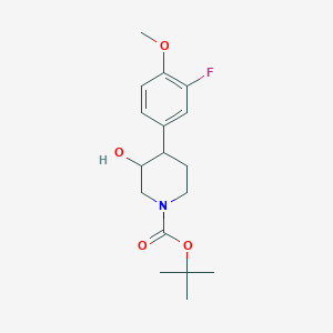 Tert-butyl 4-(3-fluoro-4-methoxyphenyl)-3-hydroxypiperidine-1-carboxylate