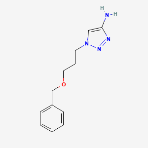 molecular formula C12H16N4O B13156256 1-[3-(Benzyloxy)propyl]-1H-1,2,3-triazol-4-amine 