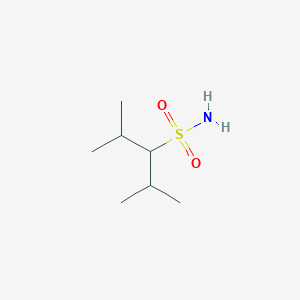 molecular formula C7H17NO2S B13156263 2,4-Dimethylpentane-3-sulfonamide 