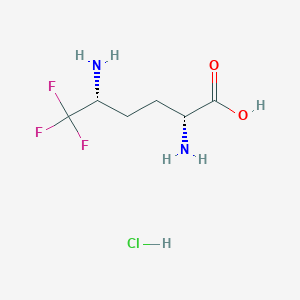 molecular formula C6H12ClF3N2O2 B13156302 (2R,5R)-2,5-diamino-6,6,6-trifluorohexanoic acid hydrochloride 