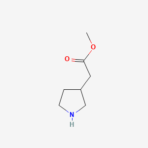 molecular formula C7H13NO2 B1315631 2-(吡咯烷-3-基)乙酸甲酯 CAS No. 95274-14-9