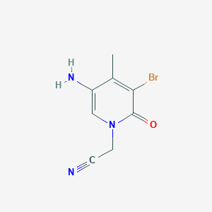 2-(5-Amino-3-bromo-4-methyl-2-oxo-1,2-dihydropyridin-1-YL)acetonitrile