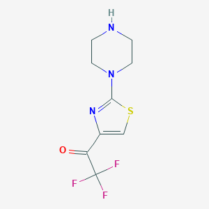 2,2,2-Trifluoro-1-[2-(piperazin-1-yl)-1,3-thiazol-4-yl]ethan-1-one