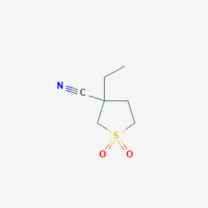 3-Ethyl-1,1-dioxo-1lambda6-thiolane-3-carbonitrile