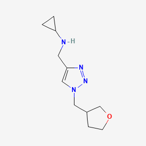 N-({1-[(oxolan-3-yl)methyl]-1H-1,2,3-triazol-4-yl}methyl)cyclopropanamine