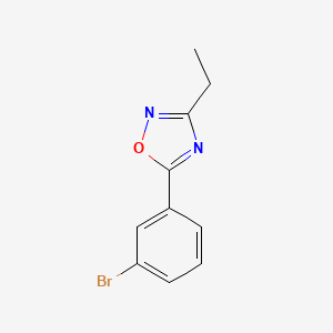 molecular formula C10H9BrN2O B13156401 5-(3-Bromophenyl)-3-ethyl-1,2,4-oxadiazole CAS No. 1315365-44-6