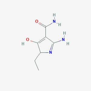 2-amino-5-ethyl-4-oxo-4,5-dihydro-1H-pyrrole-3-carboxamide