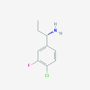 (S)-1-(4-Chloro-3-fluorophenyl)propan-1-amine