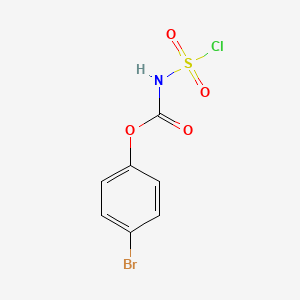 molecular formula C7H5BrClNO4S B13156433 4-bromophenyl N-(chlorosulfonyl)carbamate 