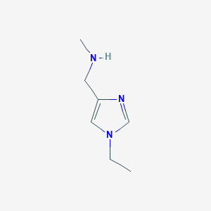 molecular formula C7H13N3 B13156464 [(1-Ethyl-1H-imidazol-4-yl)methyl](methyl)amine 