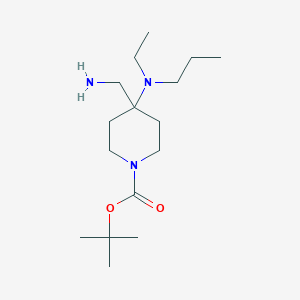 Tert-butyl 4-(aminomethyl)-4-[ethyl(propyl)amino]piperidine-1-carboxylate