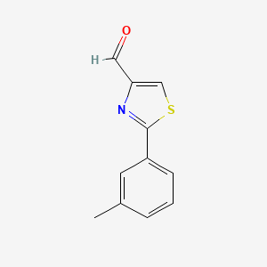 molecular formula C11H9NOS B1315649 2-(间甲苯基)噻唑-4-甲醛 CAS No. 92422-79-2
