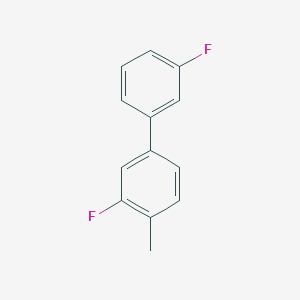 molecular formula C13H10F2 B13156500 2-Fluoro-4-(3-fluorophenyl)-1-methylbenzene 