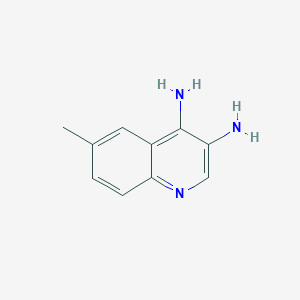 molecular formula C10H11N3 B13156504 6-Methyl-3,4-quinolinediamine 