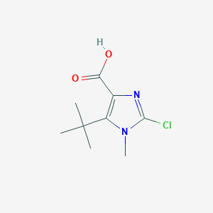 molecular formula C9H13ClN2O2 B13156505 5-tert-Butyl-2-chloro-1-methyl-1H-imidazole-4-carboxylic acid 