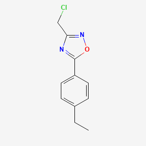 molecular formula C11H11ClN2O B13156554 3-(Chloromethyl)-5-(4-ethylphenyl)-1,2,4-oxadiazole 