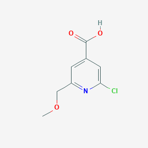 molecular formula C8H8ClNO3 B13156594 2-Chloro-6-methoxymethyl-isonicotinic acid 