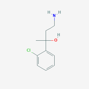 molecular formula C10H14ClNO B13156595 4-Amino-2-(2-chlorophenyl)butan-2-ol 