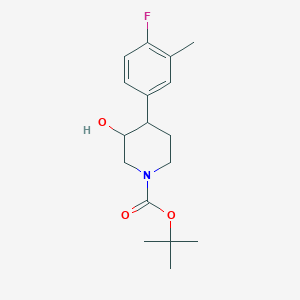 Tert-butyl 4-(4-fluoro-3-methylphenyl)-3-hydroxypiperidine-1-carboxylate