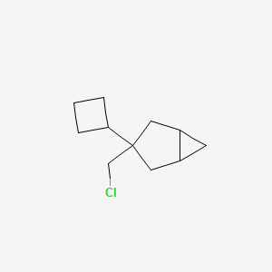 molecular formula C11H17Cl B13156664 3-(Chloromethyl)-3-cyclobutylbicyclo[3.1.0]hexane 