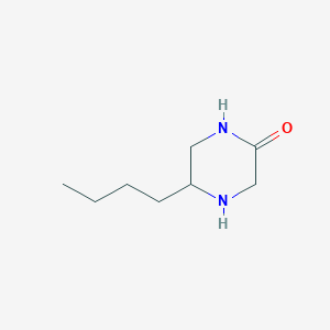 molecular formula C8H16N2O B13156692 5-Butylpiperazin-2-one 