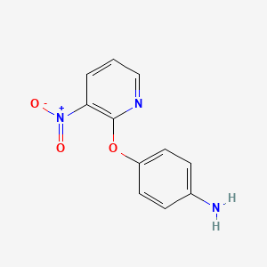 molecular formula C11H9N3O3 B1315671 {4-[(3-Nitropyridin-2-yl)oxy]phenyl}amine CAS No. 102766-76-7