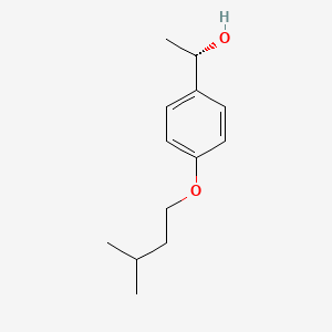 molecular formula C13H20O2 B13156713 (1S)-1-[4-(3-methylbutoxy)phenyl]ethanol 