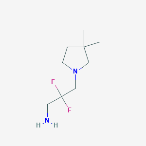 3-(3,3-Dimethylpyrrolidin-1-yl)-2,2-difluoropropan-1-amine