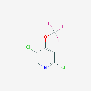 molecular formula C6H2Cl2F3NO B13156778 2,5-Dichloro-4-(trifluoromethoxy)pyridine 