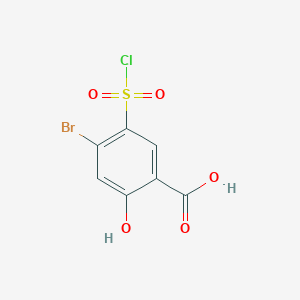 4-Bromo-5-(chlorosulfonyl)-2-hydroxybenzoic acid