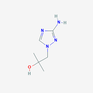 molecular formula C6H12N4O B13156806 1-(3-Amino-1H-1,2,4-triazol-1-yl)-2-methylpropan-2-ol 