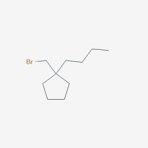 molecular formula C10H19Br B13156825 1-(Bromomethyl)-1-butylcyclopentane 