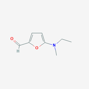 molecular formula C8H11NO2 B13156851 5-[Ethyl(methyl)amino]furan-2-carbaldehyde 