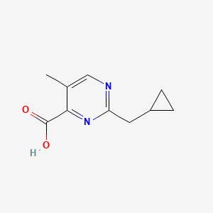 molecular formula C10H12N2O2 B13156879 2-(Cyclopropylmethyl)-5-methylpyrimidine-4-carboxylic acid 