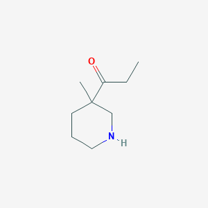 1-(3-Methylpiperidin-3-yl)propan-1-one