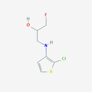 1-[(2-Chlorothiophen-3-yl)amino]-3-fluoropropan-2-ol