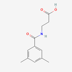 molecular formula C12H15NO3 B13156927 3-[(3,5-Dimethylbenzoyl)amino]propanoic acid 