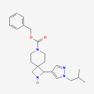 Benzyl 1-[1-(2-methylpropyl)-1H-pyrazol-4-yl]-2,7-diazaspiro[3.5]nonane-7-carboxylate