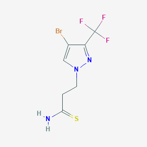 3-[4-bromo-3-(trifluoromethyl)-1H-pyrazol-1-yl]propanethioamide